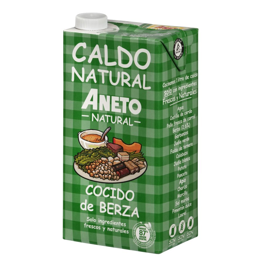 Caldo natural ANETO cocido de berza brik 1 l