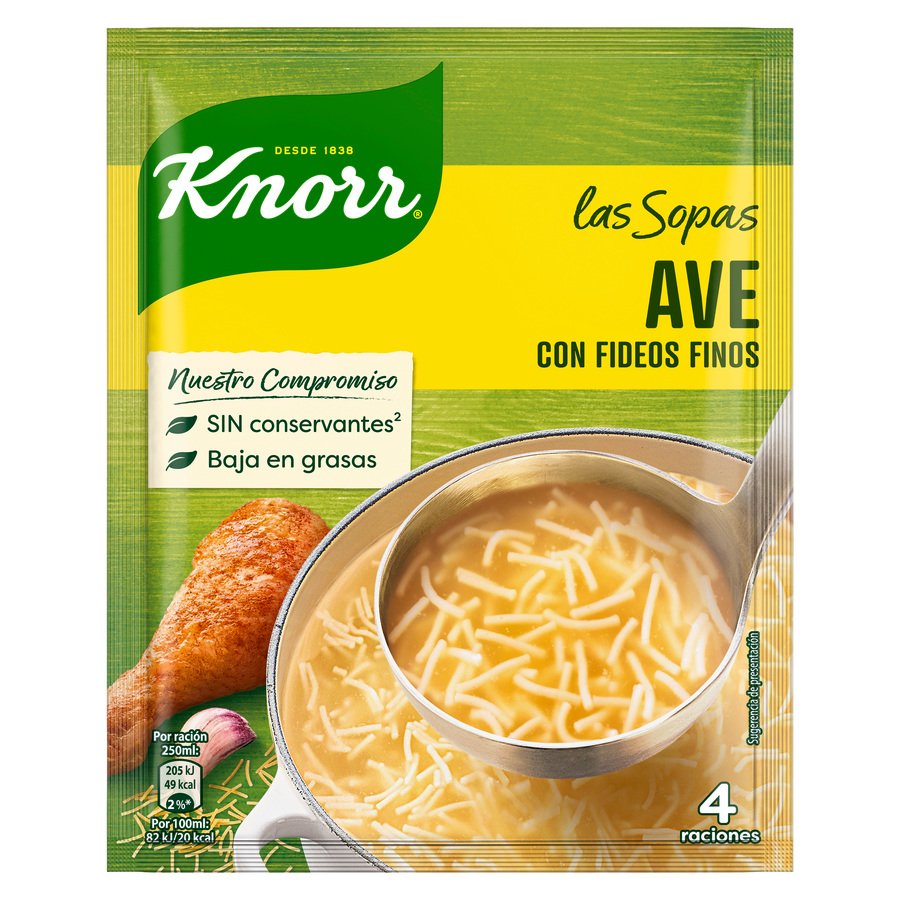 Sopa de ave con fideos finos KNORR sobre 61 g