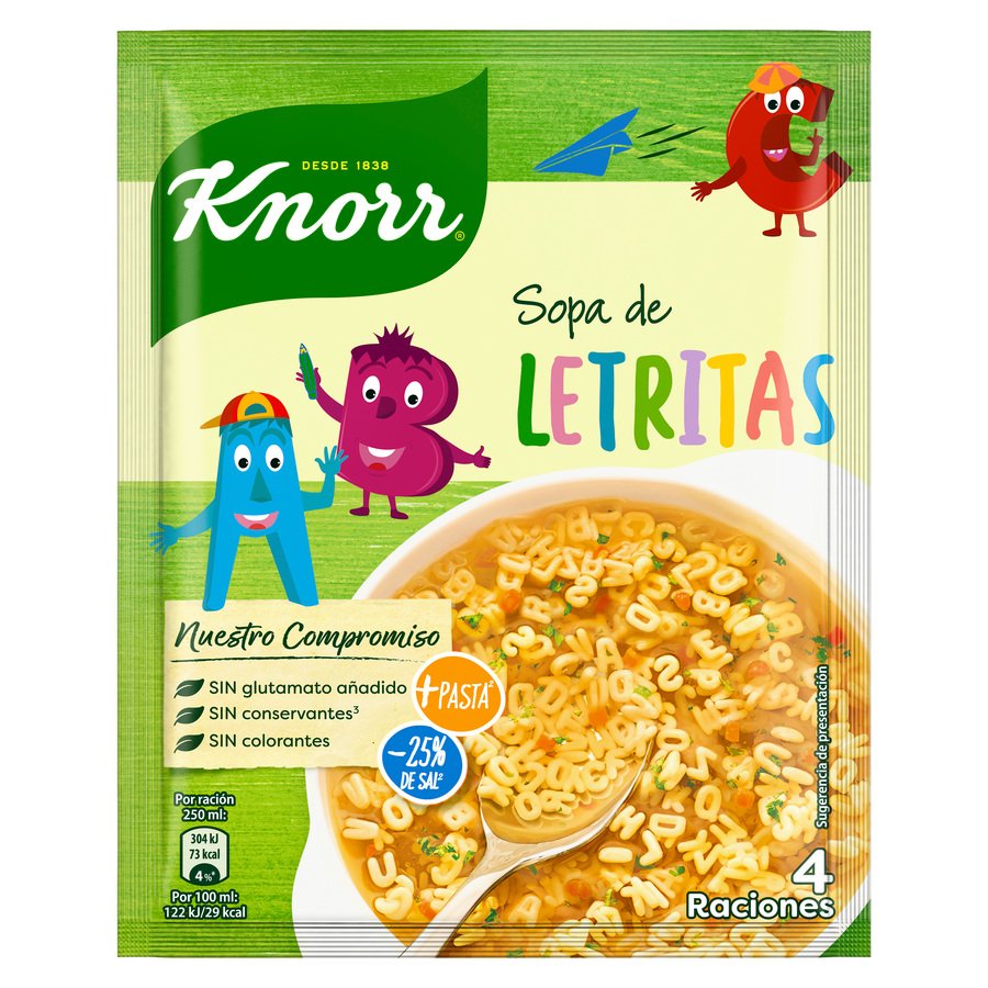 Sopa de letritas KNORR 82 g