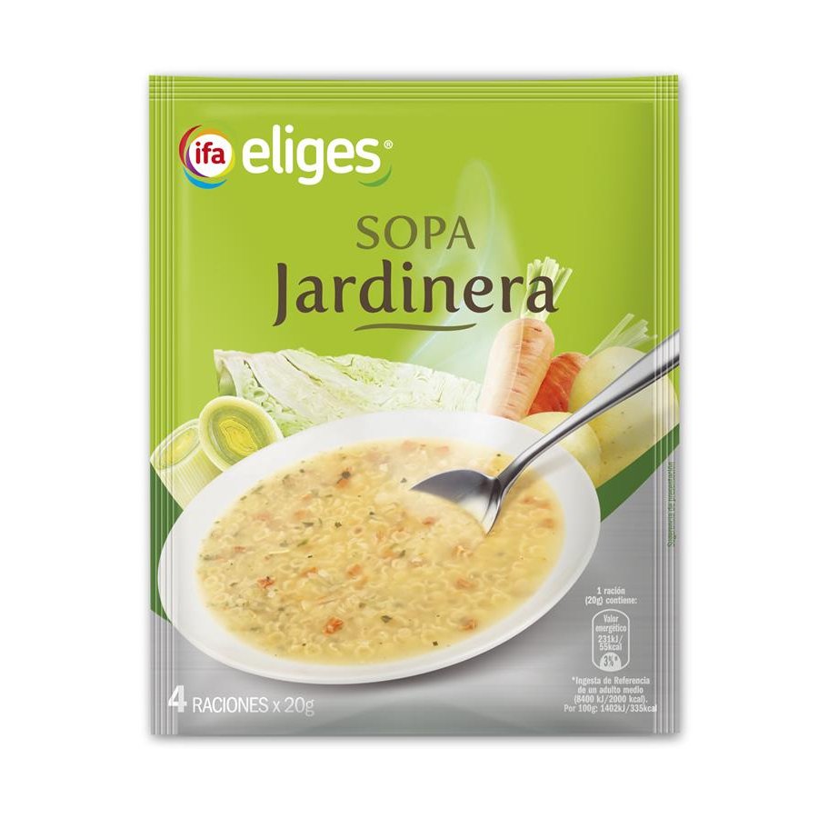 Sopa jardinera IFA ELIGES sobre 80 g