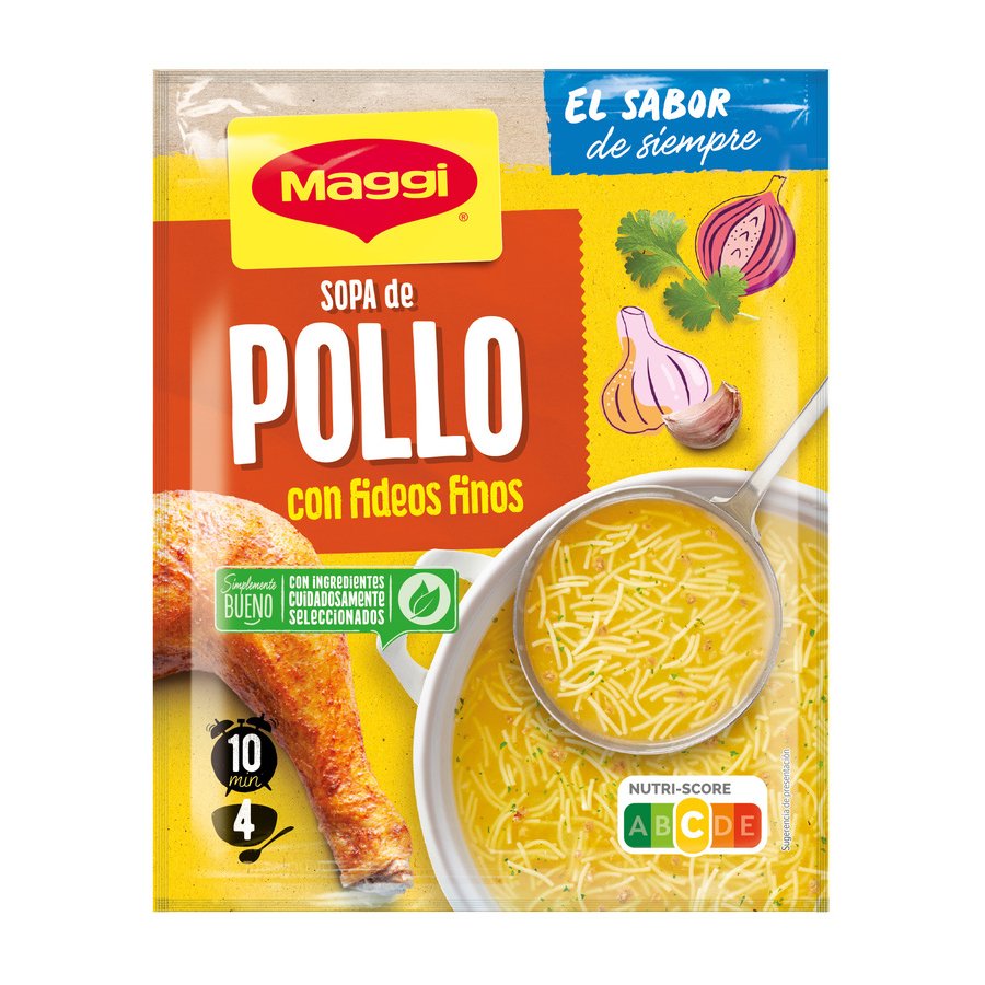 Sopa de pollo con fideos MAGGI sobre 82 g