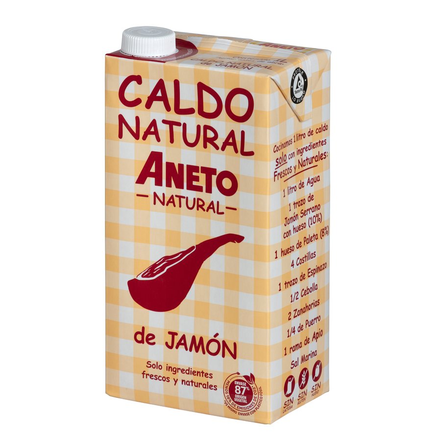 Caldo natural ANETO de jamón brik 1 l