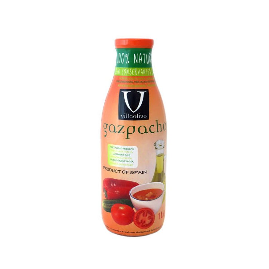 Gazpacho de hortalizas frescas VILLAOLIVO 100% natural 1 l.