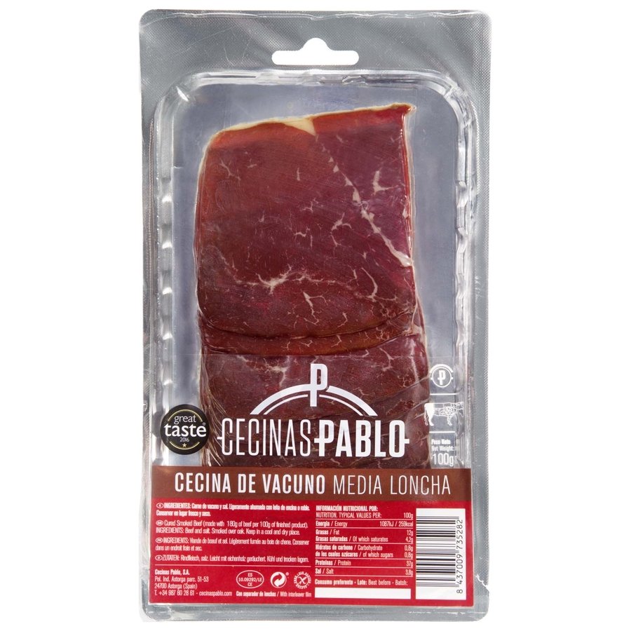 Cecina de vaca PABLO medias lonchas 100 g