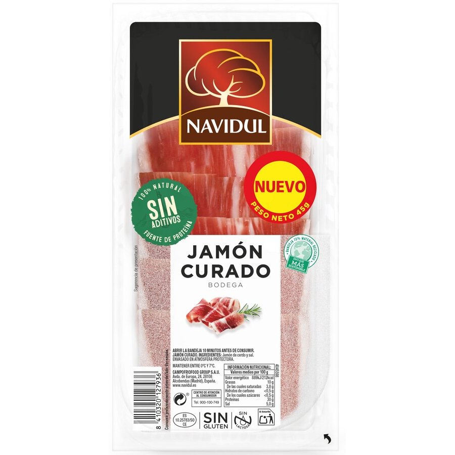 Jamón curado clasico NAVIDUL lonchas 50 g