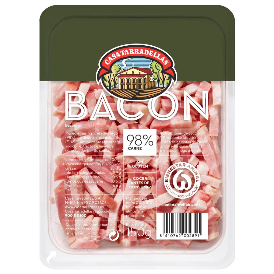 Cintas de bacón CASA TARRADELLAS 150 g