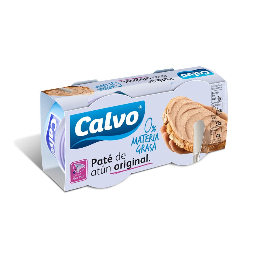 Paté atún claro 0% CALVO pack 2x75 g