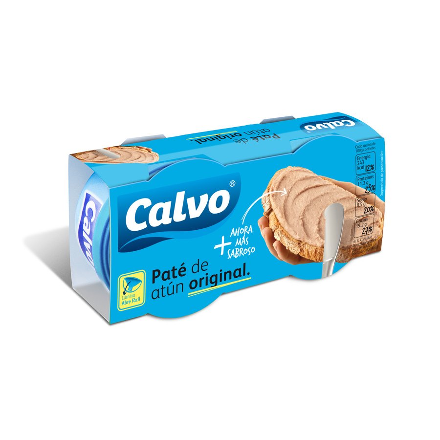 Paté de atún claro CALVO pack 2x75 g