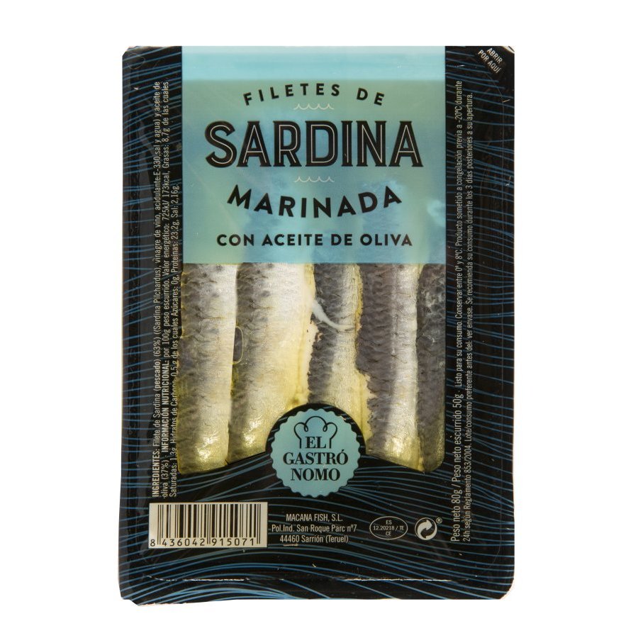 Sardina marinada EL GASTRONOMO 80 g pn