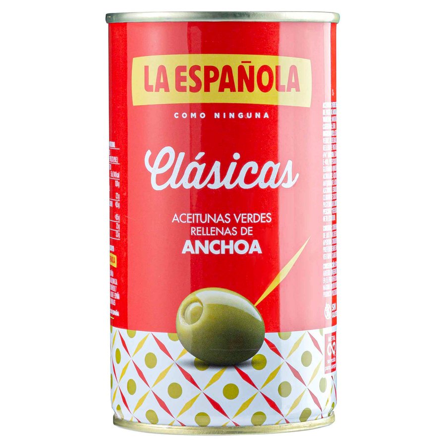 Aceituna rellena de anchoa LA ESPAÑOLA clásica lata 150 g pne.