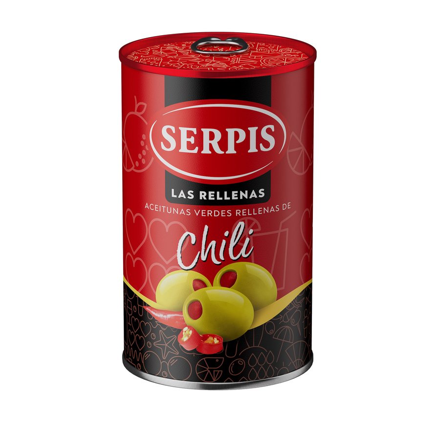 Aceituna rellena chili SERPIS 130 g pne