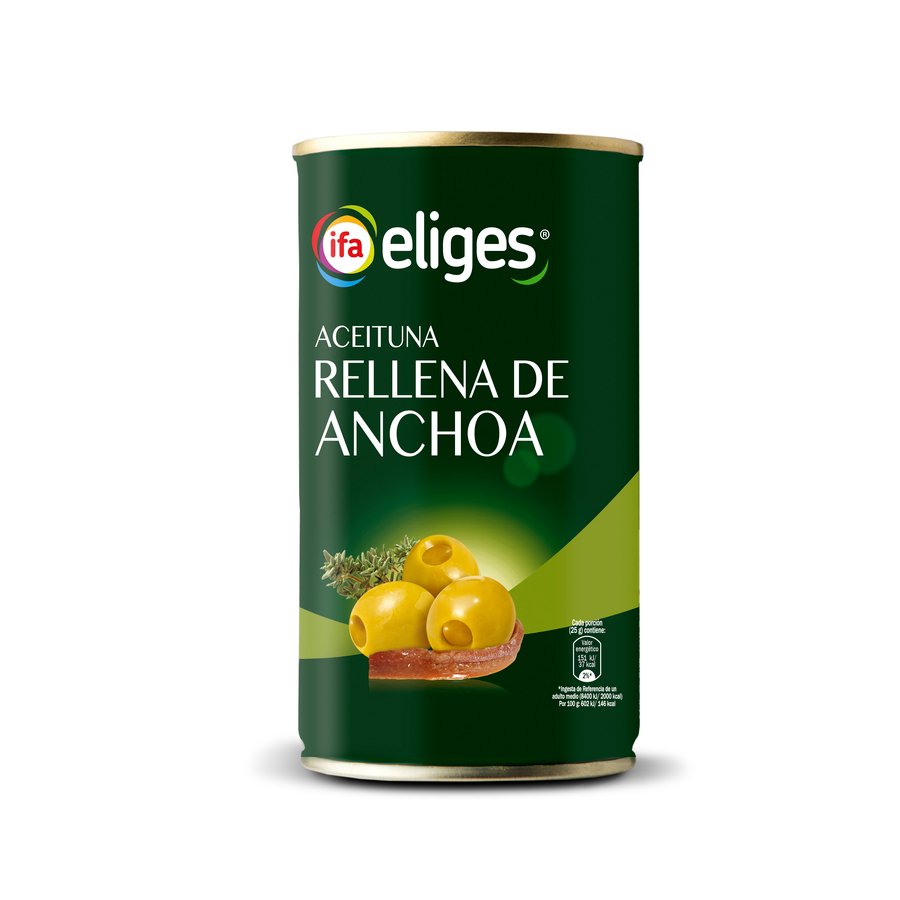 Aceituna rellena de anchoa IFA ELIGES 150 g pne.