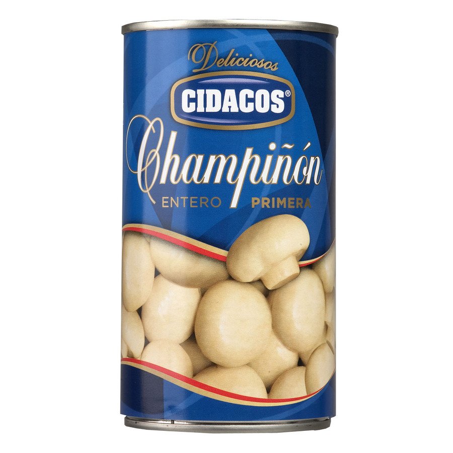 Champiñones enteros CIDACOS lata 180 g pne.