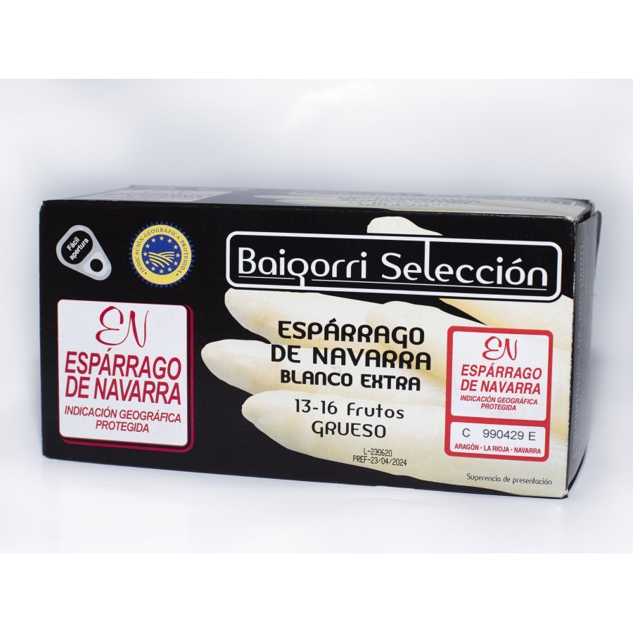 Espárrago blanco 13/16 BAIGORRI (IGP.Espárrago de Navarra) lata 425 g pne.