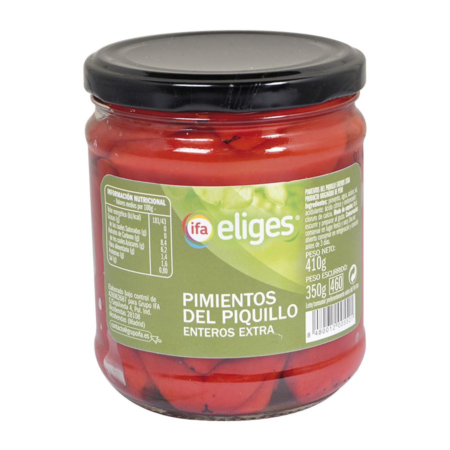 Pimiento piquillo IFA ELIGES frasco 350 g pne.