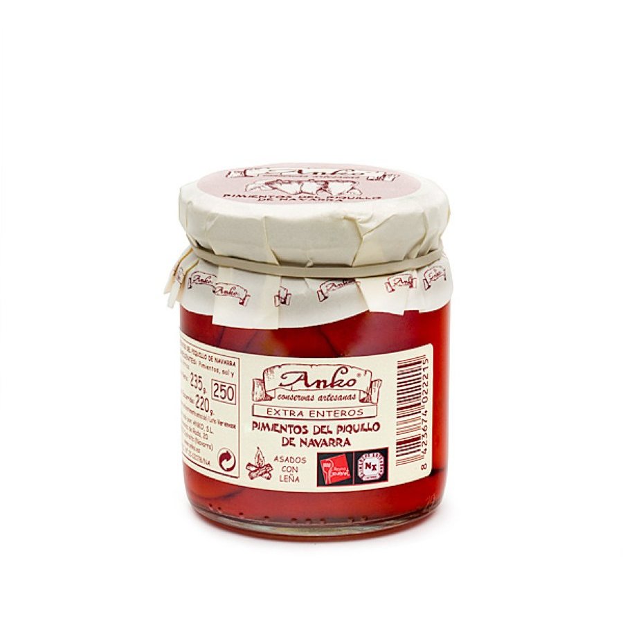 Pimiento piquillo extra ANKO frasco 220 g pne.