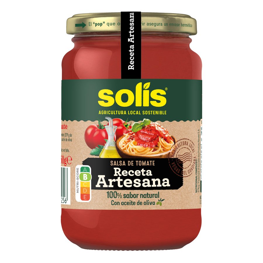 Salsa de tomate SOLIS receta artesana frasco 350 g