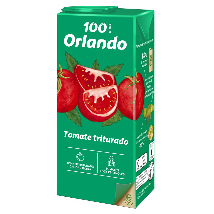 Tomate triturado ORLANDO brik 800 g pn.