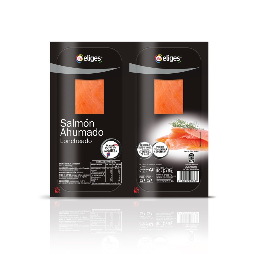 Salmón ahumado lonchas IFA ELIGES 2X50 g