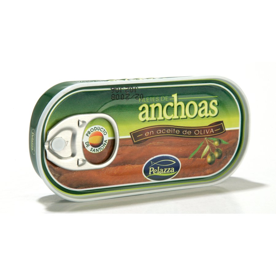 Filete anchoa aceite oliva PELAZZA lata 45 g pn.