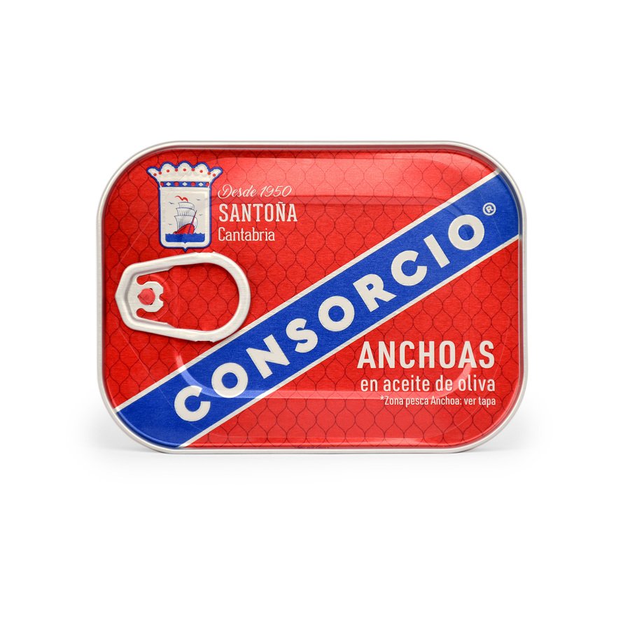 Filete de anchoa en aceite de oliva CONSORCIO lata 74 g pn.