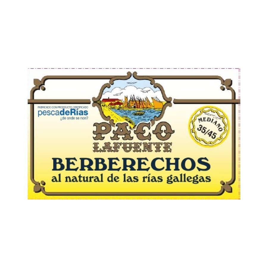 Berberechos rias galegas al natural 35/45 PACO LAFUENTE 65 g pne.