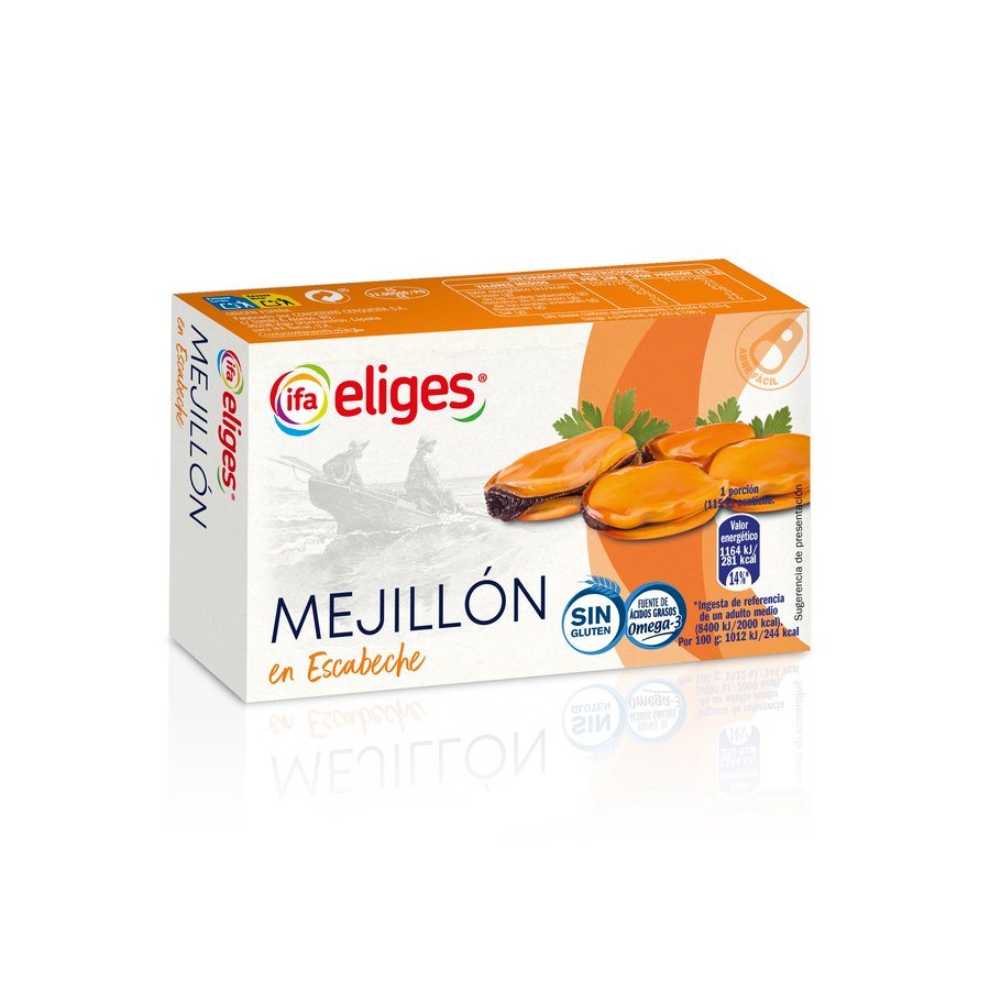 Mejillones escabeche 25/30 IFA ELIGES 115 g pn