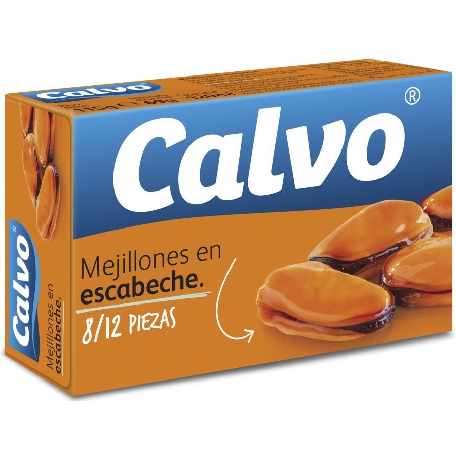 Mejillones CALVO en escabeche 8/12 RR-115 g pn