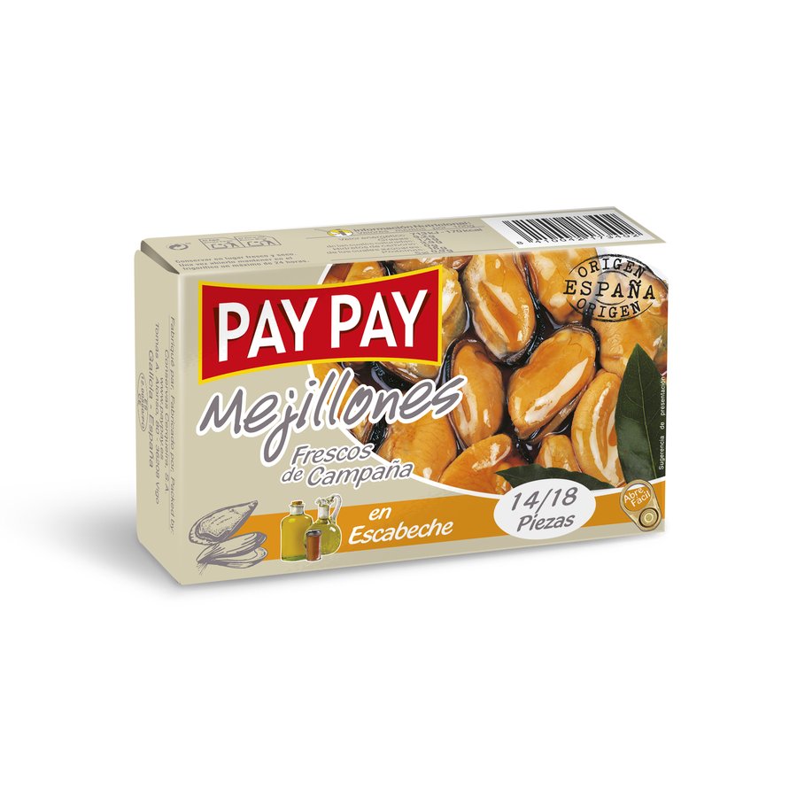 Mejillones escabeche PAY PAY OL-120 115 g pn