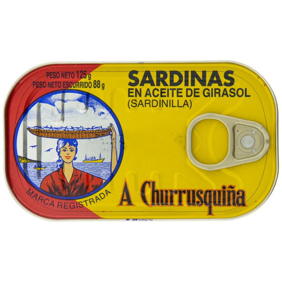 Sardinilla en aceite vegetal A CHURRUSQUIÑA 125 grs. PN.