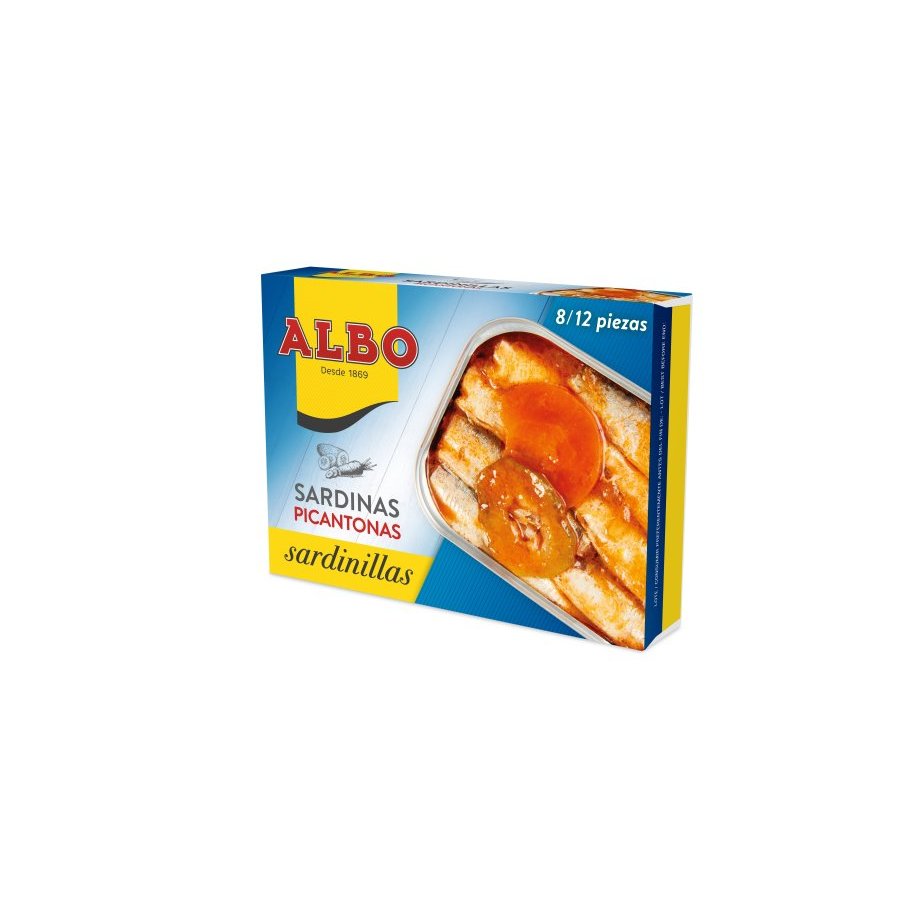 Sardinillas ALBO salsa picantona 8/12 lata 105 g pn.