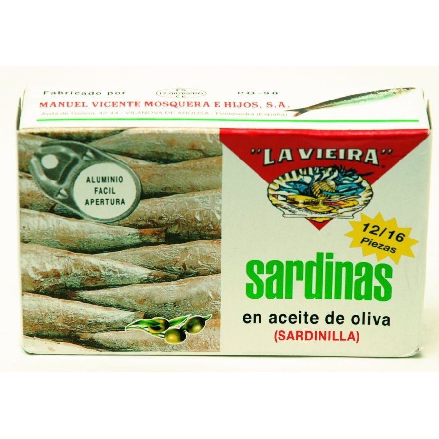 Sardinilla LA VIEIRA en aceite de oliva 12/16 120 grs. PN.