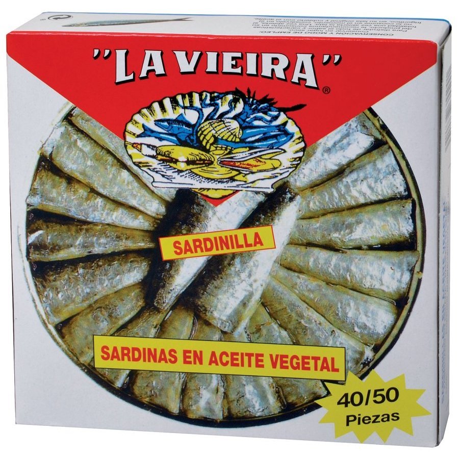 Sardinilla LA VIEIRA en aceite vegetal 40/50 280 grs. PN.