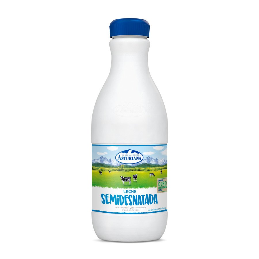 Leche semidesnatada C.L.ASTURIANA botella 1,5 l