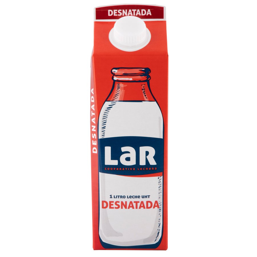 Leche desnatada LAR brik 1 litro