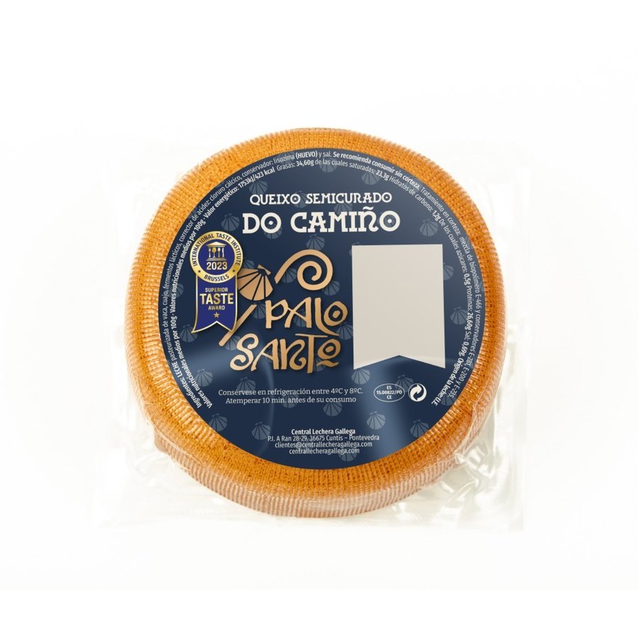 Queixo semicurado do Camiño PALO SANTO pieza 600 g