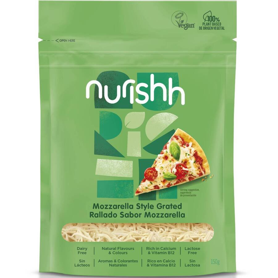 Preparado vegetal rallado sabor mozzarella NURISHH 150 g