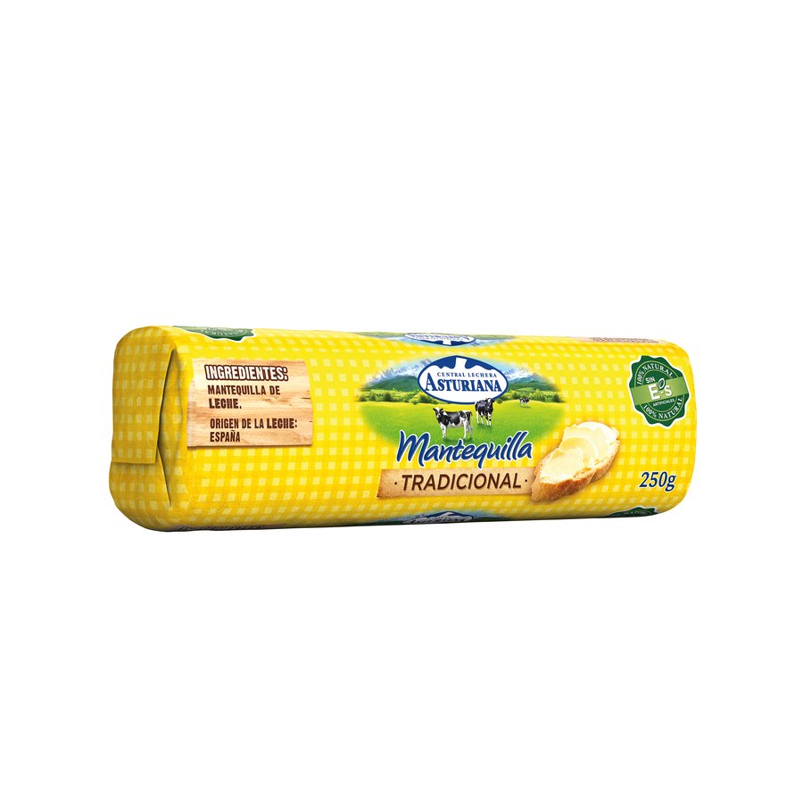 Mantequilla tradicional ASTURIANA rulo 250 g