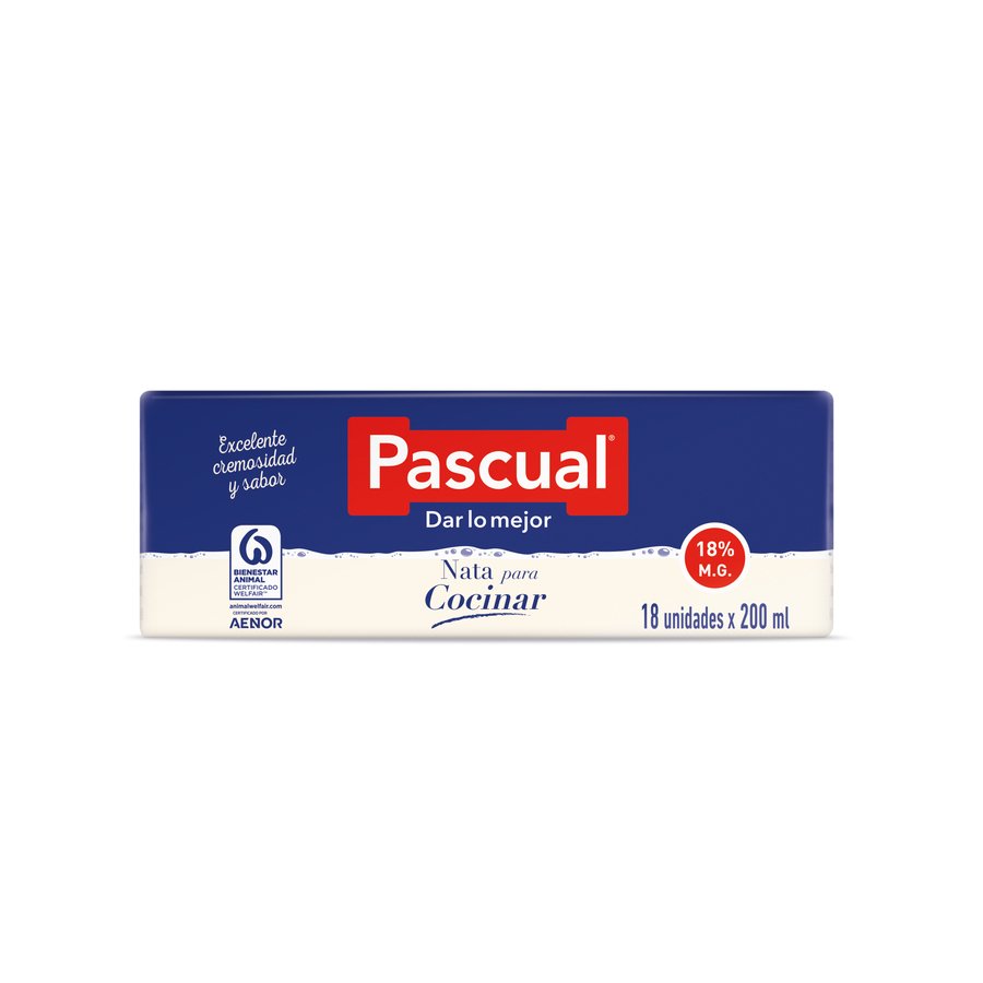 Nata líquida para cocinar PASCUAL 18% 200 ml