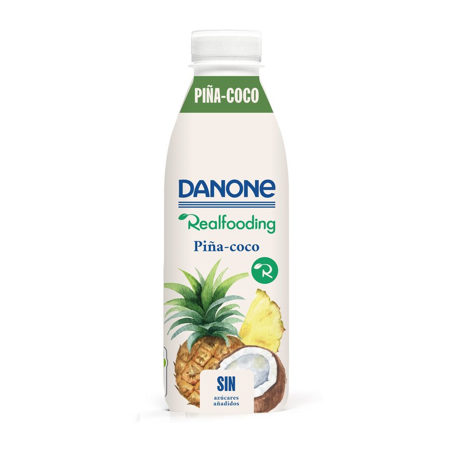 Yogur líquido piña coco DANONE Realfooding 525 ml