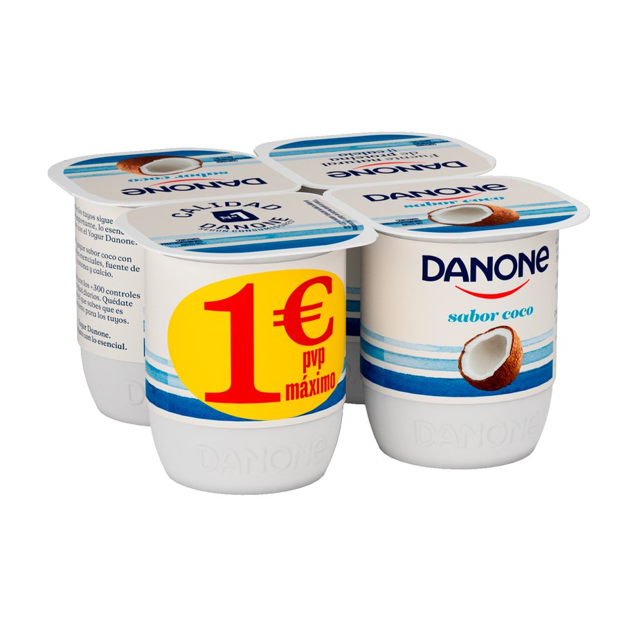 Yogur sabor coco DANONE 4x120 g