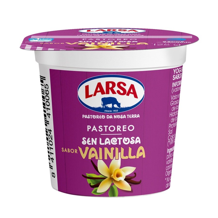 Leche fermentada LARSA sin lactosa vainilla 125 g