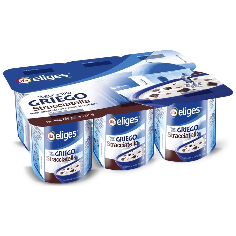 Yogur griego stracciatella IFA ELIGES 6X125 g