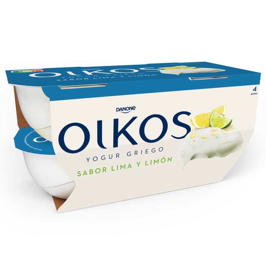 Yogur OIKOS DANONE sabor lima limón 4x110 g