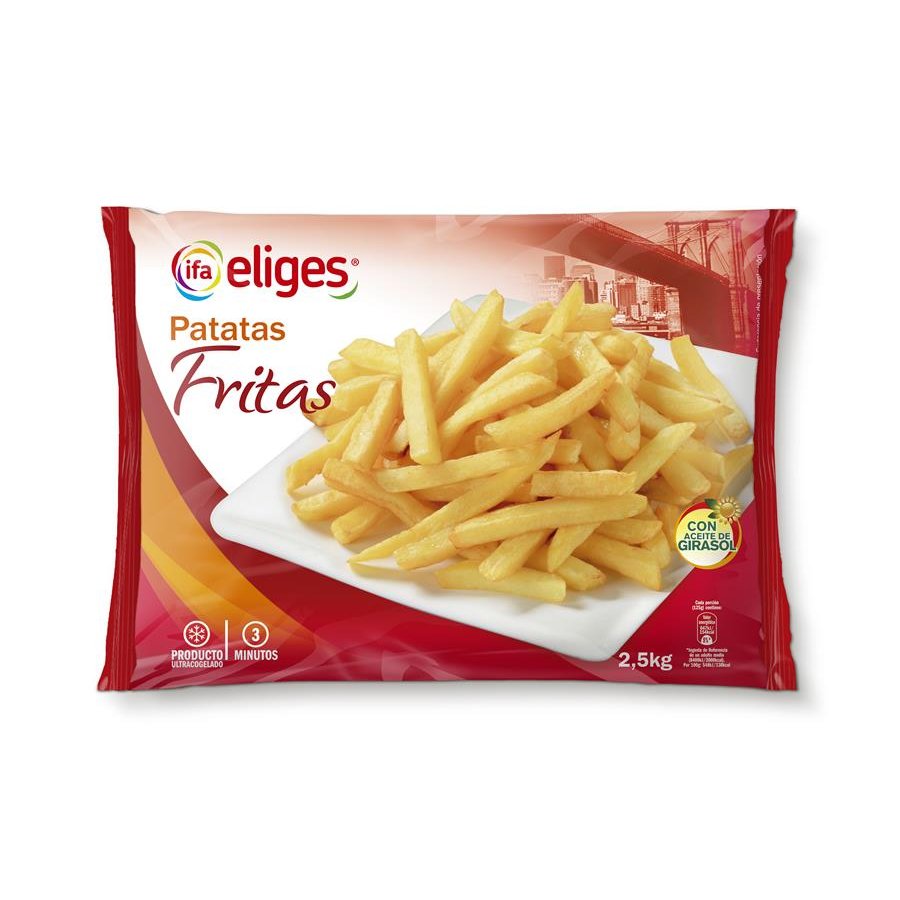 Patatas fritas 9/9 congelada IFA ELIGES bolsa 2,5 kg