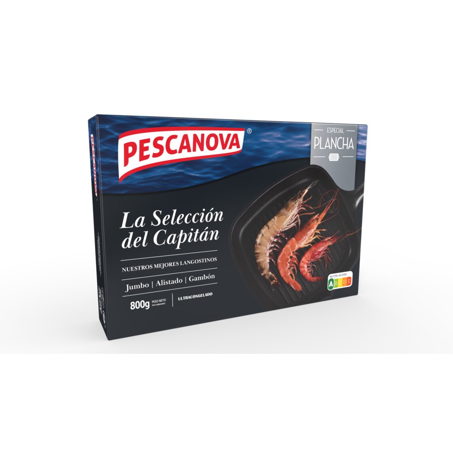 Langostinos y gambones PESCANOVA selección capitán especial plancha 800 g