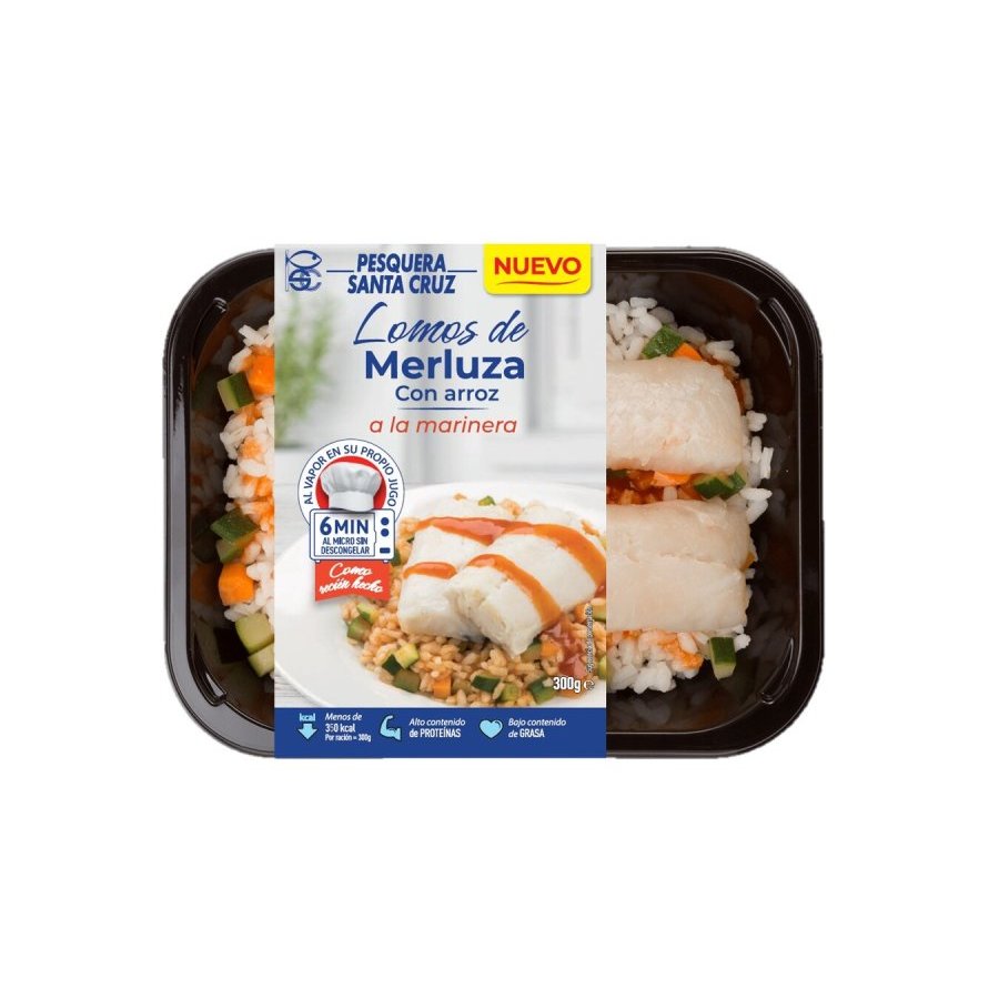 Lomos merluza marinera con arroz PESQUERA SANTA CRUZ 300 g