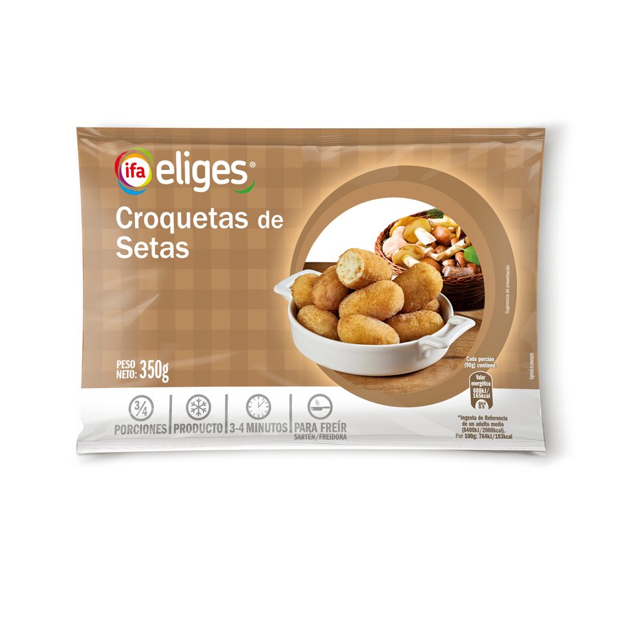 Croquetas congeladas de setas IFA ELIGES 350 g