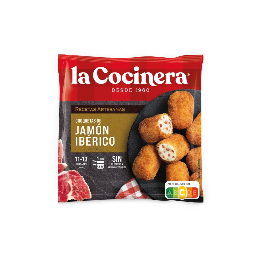 Croquetas artesanas jamón ibérico congeladas LA COCINERA 400 g