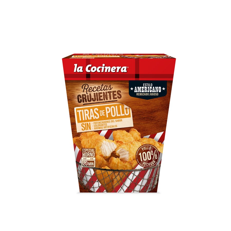 Tiras pollo americano LA COCINERA 350 g pn